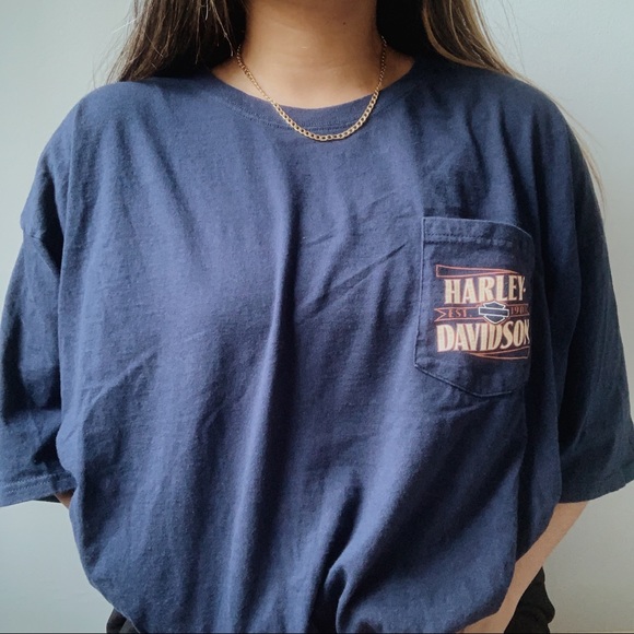 Harley-Davidson Tops - rare harley-davidson navy blue tee ✰